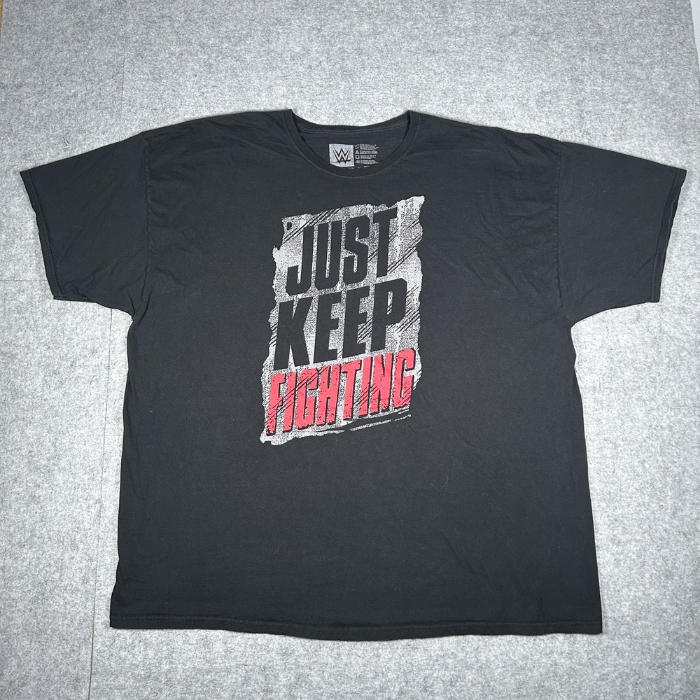 WWE T-Shirt Mens 4XL Black Wrestling Tee Kevin Owens KO Graphic Big And Tall